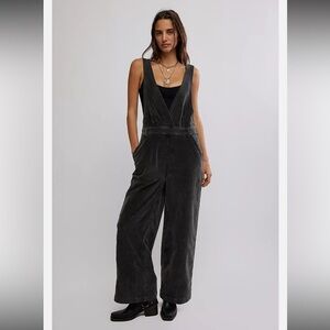 Free People - NWT- Mara Cord Overalls - Black
